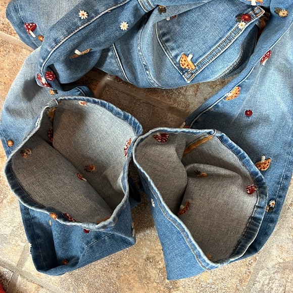 Driftwood Farrah x Wonderland Embroidered Flare Leg Jeans Size 25 NWT - Picture 12 of 14